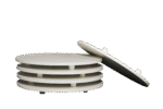 White MDF Round 9mm Thickness Cake Boards Footed - Image 2