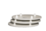White MDF Round 9mm Thickness Cake Boards Footed - Image 3