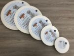 White MDF Round 9mm Thickness Cake Boards Footed - Image 4