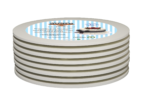 White MDF Round 6mm Thickness Cake Boards Footed - Image 2